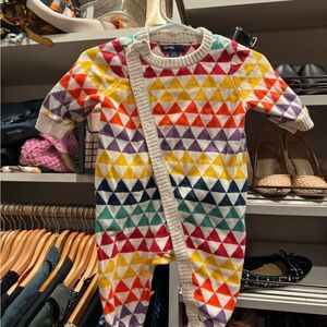 GAP Multicolor Geometric Kids sweater one piece NWOT